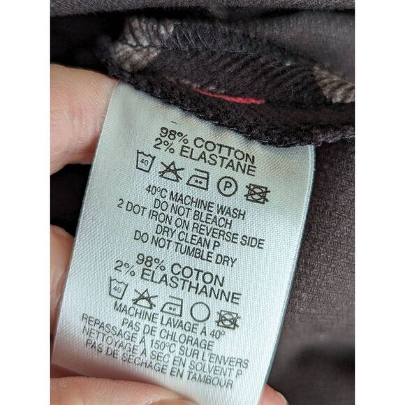 Hobbs Women Deep Purple Floral Print Pencil Cut Cotton Mini Skirt Size 10 - Picture 8 of 8